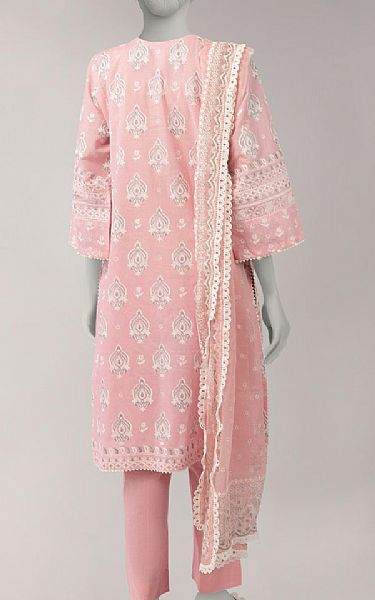 Junaid Jamshed Pink Rose Lawn Suit | Pakistani Lawn Dress in USA- Image 2