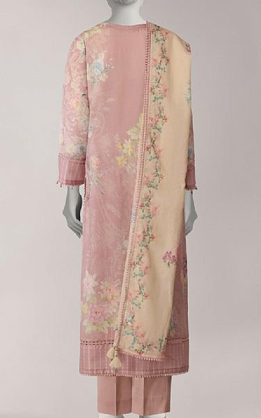 Junaid Jamshed Oriental Pink Lawn Suit | Pakistani Lawn Dress in USA- Image 2