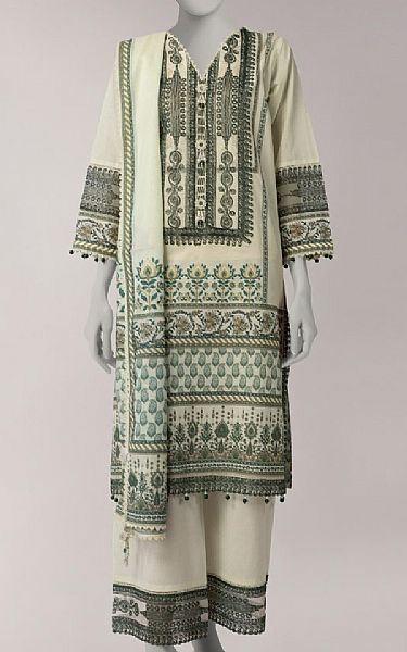 Junaid Jamshed Green Mist Lawn Suit | Pakistani Lawn Dress in USA- Image 1