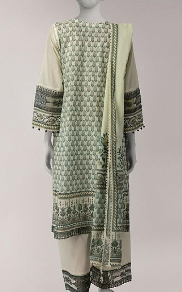 Junaid Jamshed Green Mist Lawn Suit | Pakistani Lawn Dress in USA- Image 2