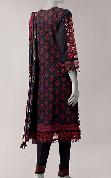 Junaid Jamshed Black Lawn Suit | Pakistani Lawn Dress in USA- Image 2
