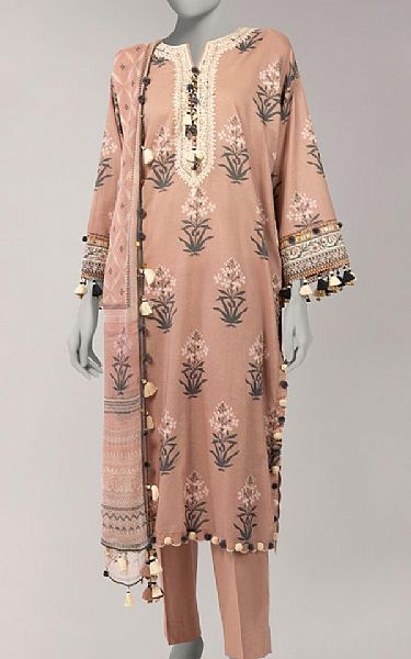 Junaid Jamshed Oriental Pink Lawn Suit | Pakistani Lawn Dress in USA- Image 1