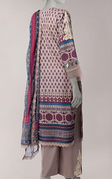 Junaid Jamshed Cavern Pink Lawn Suit | Pakistani Lawn Dress in USA- Image 2