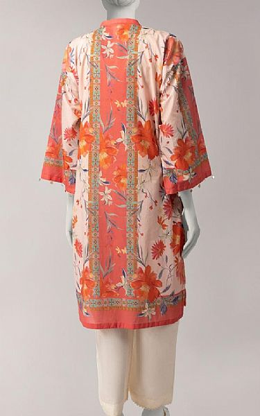 Junaid Jamshed Oyster Pink/Coral Lawn Kurti | Pakistani Lawn Dress in USA- Image 2