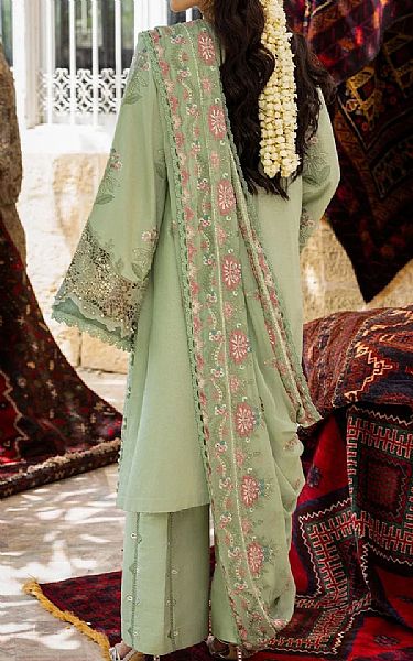 Kahf Apple Green Karandi Suit | Pakistani Winter Dresses in USA- Image 2