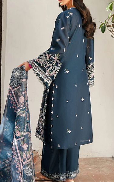 Kahf Blue Lawn Suit | Pakistani Lawn Dress in USA- Image 2