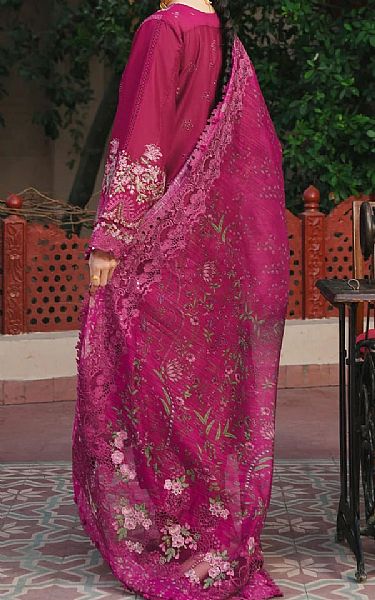 Kahf Magenta Lawn Suit | Pakistani Lawn Dress in USA- Image 2