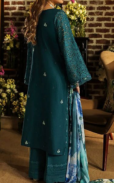 Kahf Teal Lawn Suit | Pakistani Lawn Dress in USA- Image 2