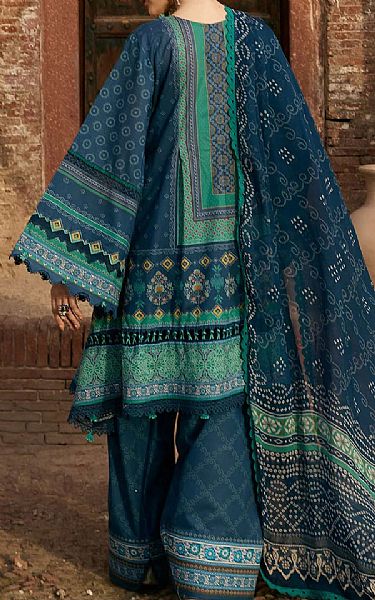 Kahf Denim Blue Lawn Suit | Pakistani Lawn Dress in USA- Image 2