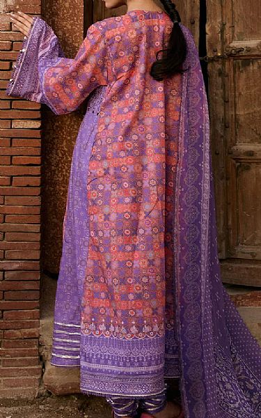 Kahf Lavender/Rust Lawn Suit | Pakistani Lawn Dress in USA- Image 2