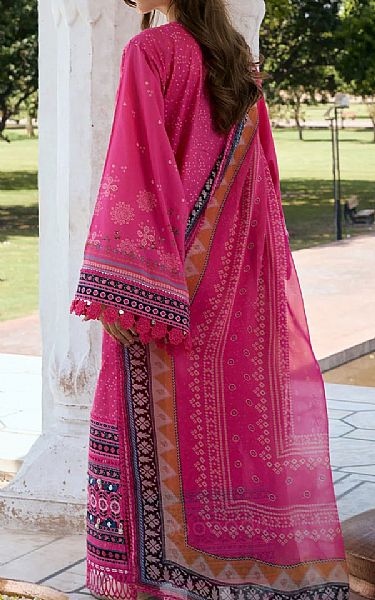 Kahf Hot Pink Lawn Suit | Pakistani Lawn Dress in USA- Image 2