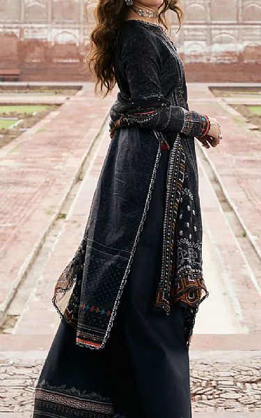 Kahf Black Lawn Suit | Pakistani Lawn Dress in USA- Image 2
