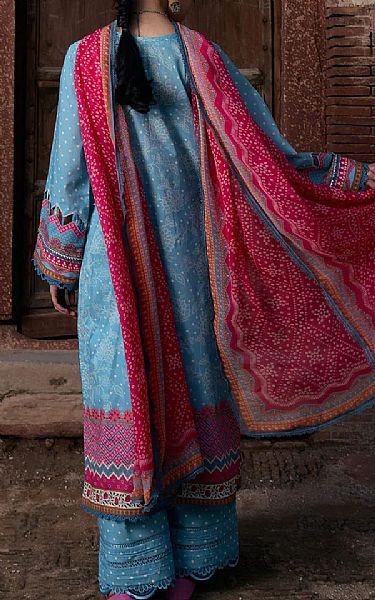 Kahf Blue Lawn Suit | Pakistani Lawn Dress in USA- Image 2