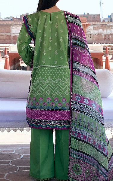 Kahf Green Lawn Suit | Pakistani Lawn Dress in USA- Image 2