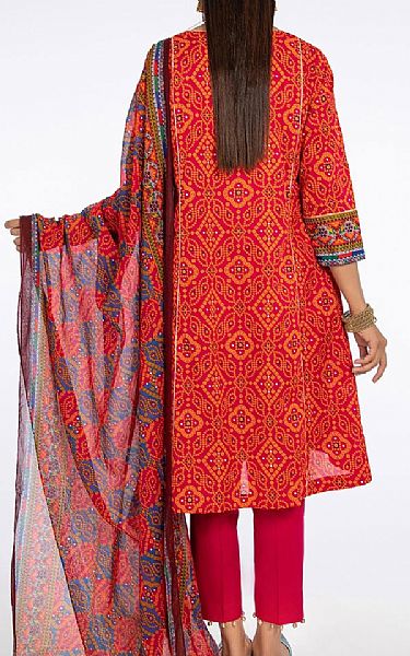 Kayseria Crimson/Orange Lawn Suit | Pakistani Dresses in USA- Image 2