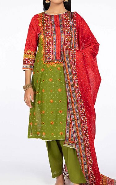 Kayseria Apple Green Lawn Suit | Pakistani Dresses in USA- Image 1