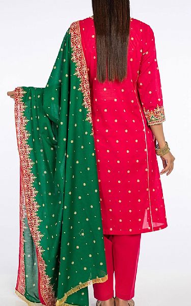 Kayseria Carmine Red Lawn Suit | Pakistani Dresses in USA- Image 2