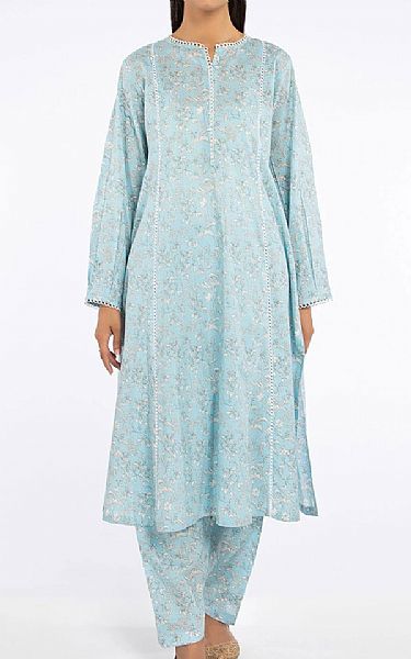 Kayseria Sky Blue Lawn Kurti | Pakistani Dresses in USA- Image 1