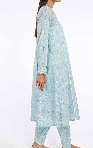 Kayseria Sky Blue Lawn Kurti | Pakistani Dresses in USA- Image 2
