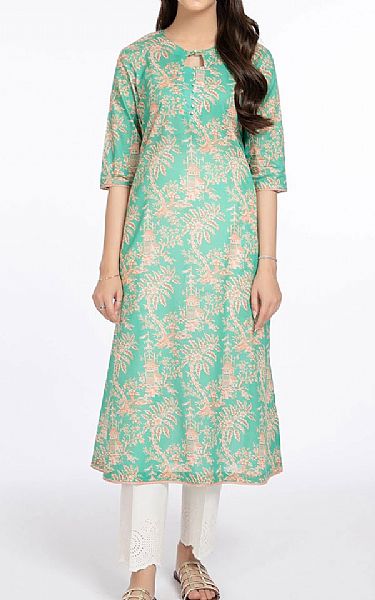 Kayseria Sea Green Lawn Kurti | Pakistani Dresses in USA- Image 1