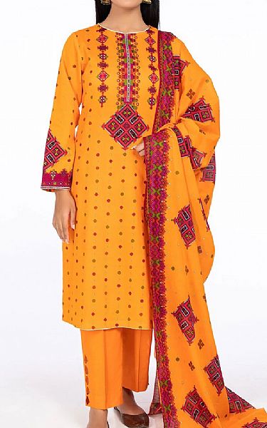 Kayseria Orange Lawn Suit | Pakistani Dresses in USA- Image 1
