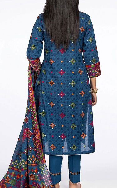 Kayseria Denim Blue Lawn Suit | Pakistani Dresses in USA- Image 2