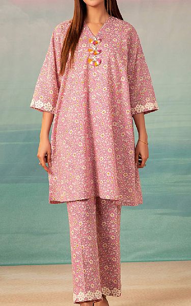 Kayseria Soft Pink Lawn Kurti | Pakistani Lawn Suits- Image 1