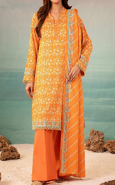 Kayseria Cadmium Orange Lawn Suit | Pakistani Lawn Suits- Image 1