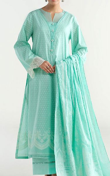 Kayseria Turquoise Lawn Suit | Pakistani Lawn Dress in USA- Image 1
