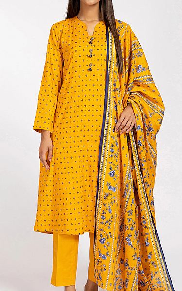 Kayseria Mustard Lawn Suit | Pakistani Lawn Suits- Image 1