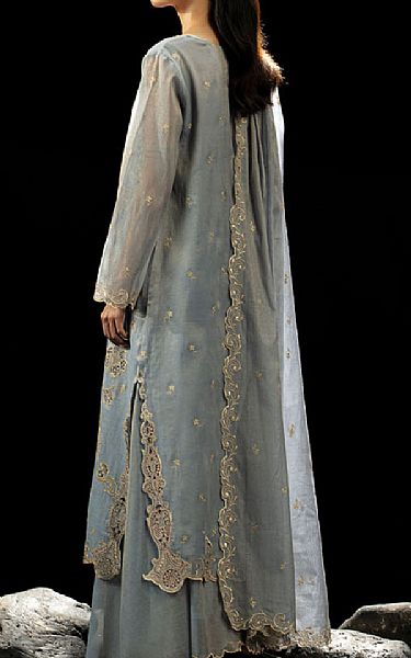 Kayseria Sky Blue Masoori Suit (2 Pcs) | Pakistani Winter Dresses- Image 2