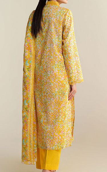 Kayseria Golden Yellow Lawn Suit | Pakistani Lawn Dress in USA- Image 2