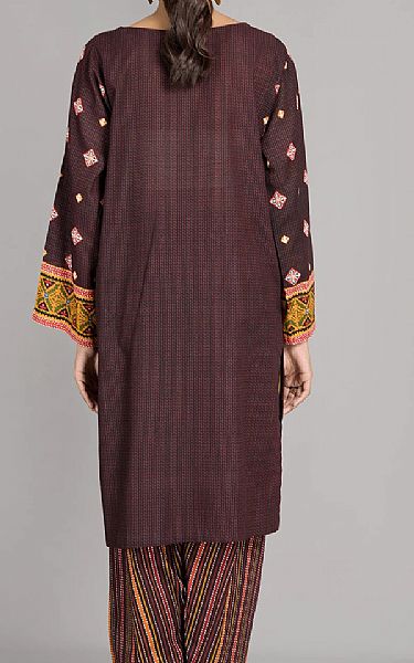Black/Rust Khaddar Kurti | Pakistani Dresses in USA