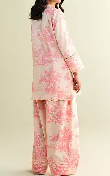 Kayseria Ivory/Pink Lawn Suit (2 Pcs) | Pakistani Lawn Dress in USA- Image 2