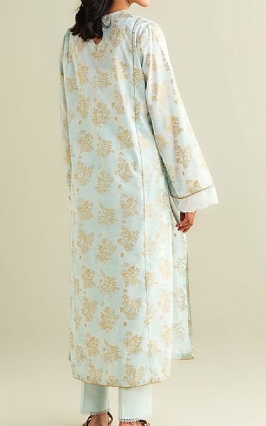 Kayseria Light Turquoise Lawn Suit (2 Pcs) | Pakistani Lawn Dress in USA- Image 2