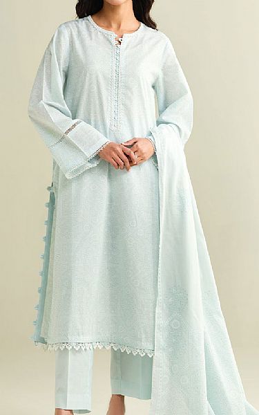 Kayseria Sky Blue Lawn Suit (2 Pcs) | Pakistani Lawn Dress in USA- Image 1