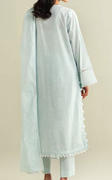 Kayseria Sky Blue Lawn Suit (2 Pcs) | Pakistani Lawn Dress in USA- Image 2