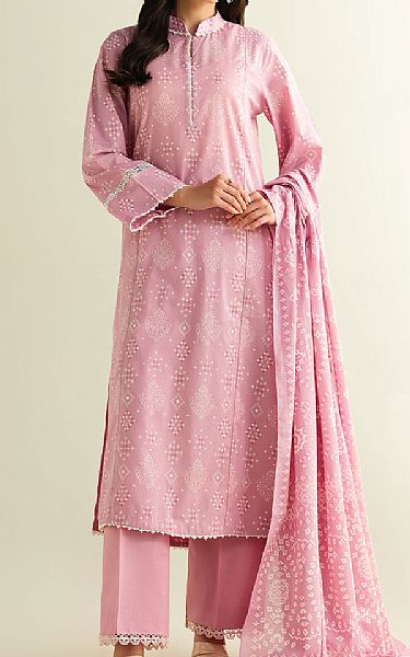 Kayseria Rose Pink Lawn Suit (2 Pcs) | Pakistani Lawn Dress in USA- Image 1