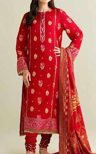 Kayseria Red Lawn Suit | Pakistani Lawn Dress in USA- Image 1