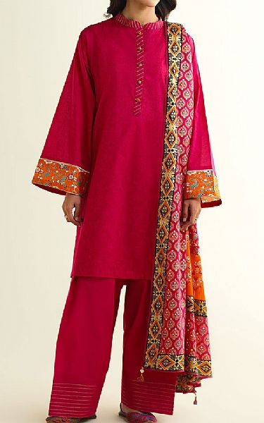 Kayseria Hot Pink Lawn Suit | Pakistani Lawn Dress in USA- Image 1