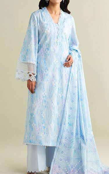 Kayseria Baby Blue Lawn Suit | Pakistani Lawn Dress in USA- Image 1