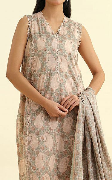 Kayseria Grey/Pink Lawn Suit | Pakistani Lawn Dress in USA- Image 2
