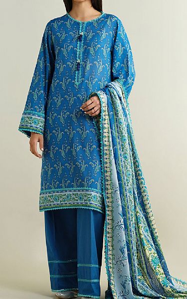 Kayseria Blue Lawn Suit | Pakistani Lawn Dress in USA- Image 1