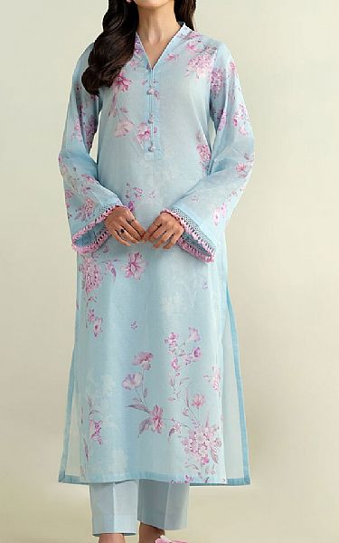 Kayseria Baby Blue Lawn Suit (2 Pcs) | Pakistani Lawn Dress in USA- Image 1