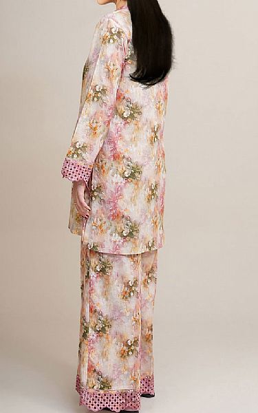 Kayseria Ivory/Pink Khaddar Suit (2 Pcs) | Pakistani Winter Dresses in USA- Image 2