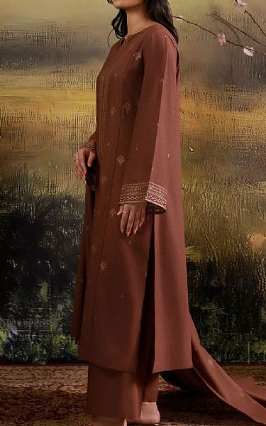 Kayseria Brown Karandi Suit | Pakistani Winter Dresses in USA- Image 2