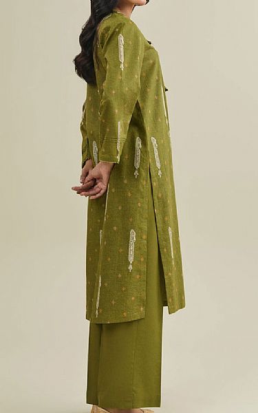 Kayseria Green Khaddar Suit (2 Pcs) | Pakistani Winter Dresses in USA- Image 2