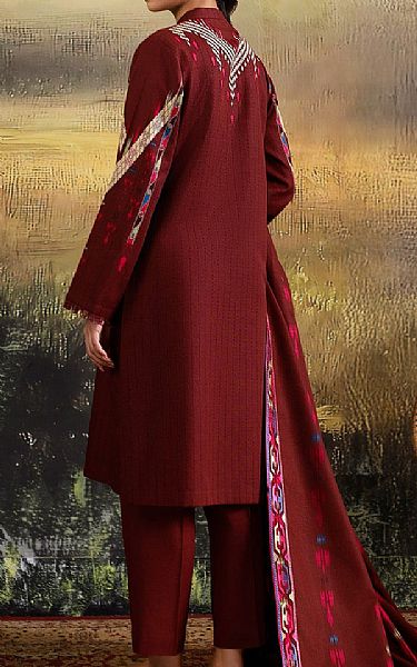 Kayseria Maroon Khaddar Suit | Pakistani Winter Dresses in USA- Image 2