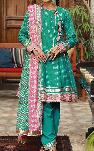 Kayseria Sea Green Lawn Suit | Pakistani Lawn Suits- Image 1