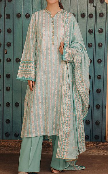 Kayseria Greyish Teal Lawn Suit | Pakistani Lawn Suits- Image 1